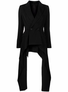 Yohji Yamamoto блейзер с асимметричным подолом