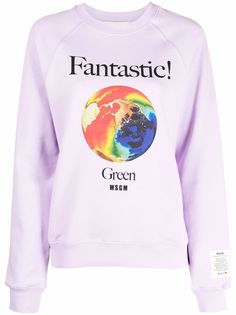 MSGM толстовка из органического хлопка с графичным принтом