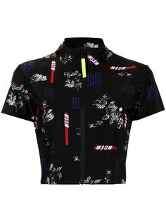 MSGM топ на молнии с графичным принтом