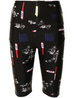 MSGM облегающие шорты с графичным принтом