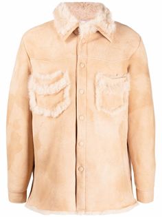ERL куртка-рубашка со вставками из овчины