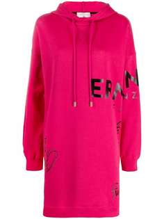 Ermanno Ermanno платье с капюшоном и логотипом