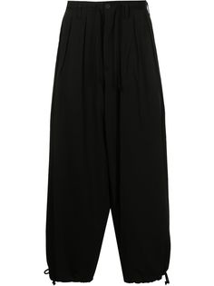 Yohji Yamamoto шерстяные брюки свободного кроя