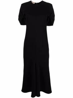 Marni платье миди с объемными рукавами