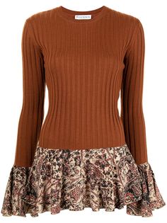 JW Anderson джемпер в рубчик с контрастными вставками