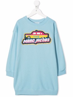 The Marc Jacobs Kids платье с длинными рукавами и вышитым логотипом