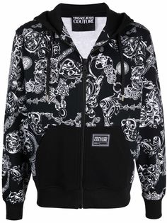 Versace Jeans Couture худи на молнии с принтом Baroque