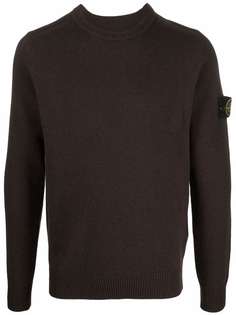 Stone Island толстовка с круглым вырезом и нашивкой-логотипом