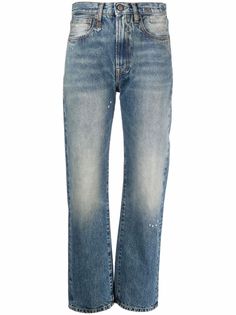R13 укороченные джинсы с завышенной талией