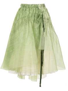 Renli Su шелковая юбка асимметричного кроя с драпировкой