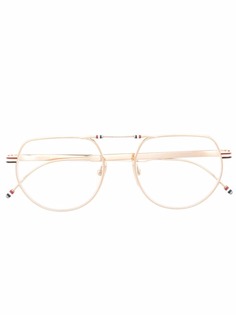 Thom Browne Eyewear очки-авиаторы с полосками RWB