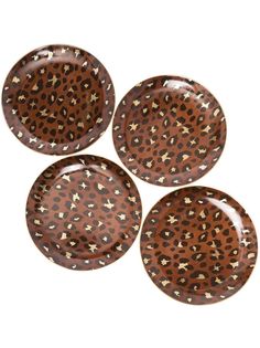 LObjet LOBJET LEOPARD DESSERT PLATES (SET OF 4 L'objet