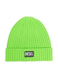 Diesel Kids шапка бини с нашивкой-логотипом