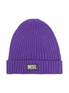 Diesel Kids шапка бини с нашивкой-логотипом