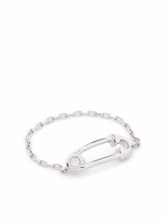 Djula кольцо Safety Pin из белого золота с бриллиантами
