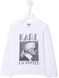 Karl Lagerfeld Kids футболка с логотипом