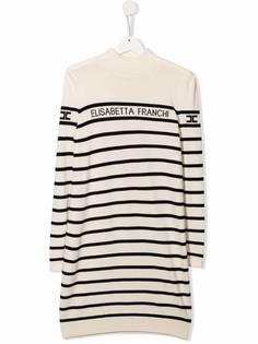 Elisabetta Franchi La Mia Bambina трикотажное платье в полоску