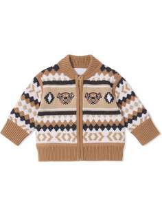 Burberry Kids кардиган Thomas Bear вязки интарсия
