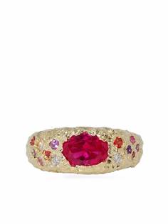 SUSANNAH KING кольцо Bon Bon из желтого золота с рубином