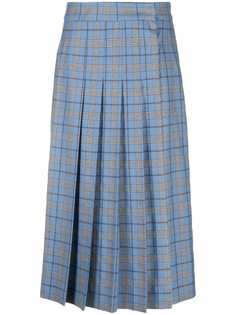 Alberta Ferretti плиссированная юбка в клетку