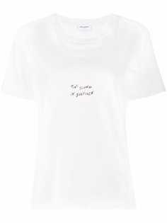 Saint Laurent футболка с принтом The Sound of Silence