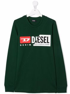 Diesel Kids футболка с длинными рукавами и логотипом