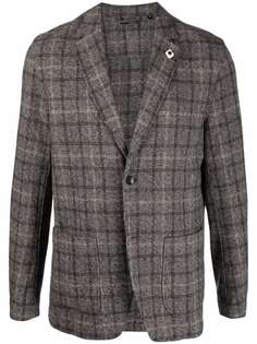 Lardini однобортный пиджак в клетку