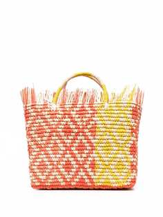 Sensi Studio соломенная сумка-тоут с бахромой