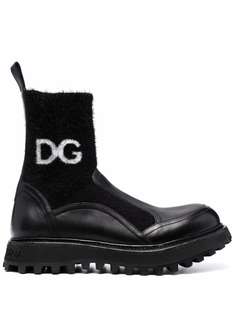Dolce & Gabbana ботинки в стиле милитари с логотипом