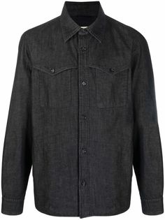 ASPESI джинсовая рубашка с длинными рукавами