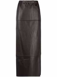 Christopher Esber длинная кожаная юбка
