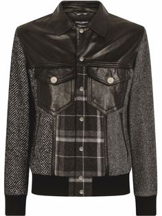 Dolce & Gabbana куртка-рубашка с контрастной вставкой