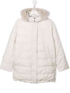 Brunello Cucinelli Kids длинный пуховик