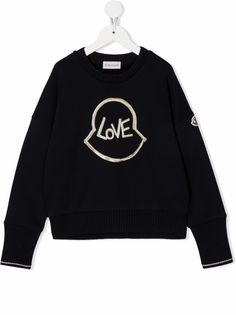 Moncler Enfant толстовка с принтом Love