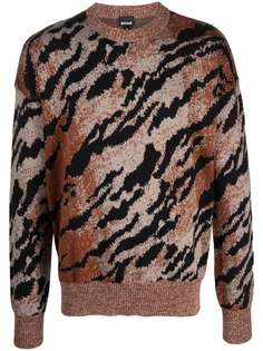 Just Cavalli жаккардовый джемпер с анималистичным узором