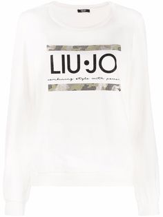 LIU JO толстовка с логотипом и стразами