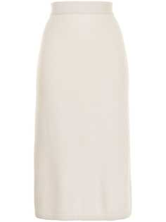 N.Peal кашемировая юбка с открытыми швами