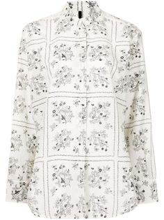 Sara Lanzi рубашка с цветочным принтом