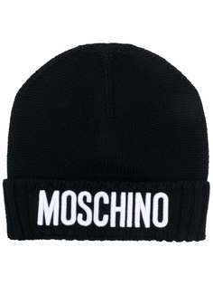 Moschino шапка бини с вышитым логотипом
