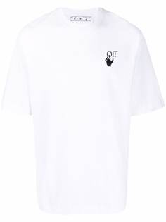 Off-White футболка с логотипом Hands Off