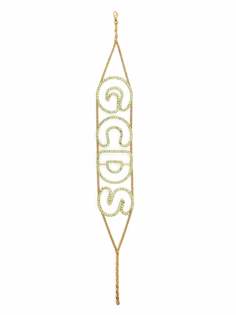 Gcds колье с логотипом и кристаллами