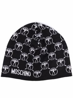 Moschino шапка бини с графичным принтом