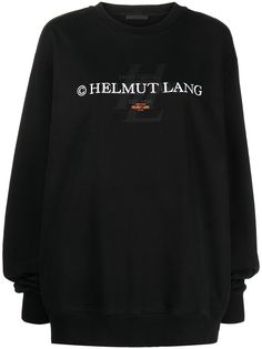 Helmut Lang толстовка с круглым вырезом и логотипом