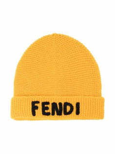Fendi Kids шапка бини с вышитым логотипом