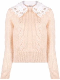 SANDRO джемпер со съемным кружевным воротником