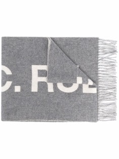 A.P.C. шерстяной шарф с жаккардовым логотипом