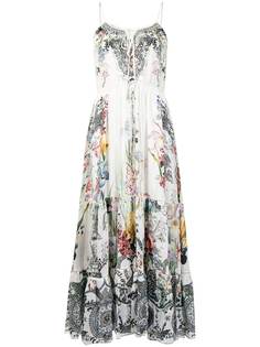 Camilla платье на тонких бретелях с цветочным принтом