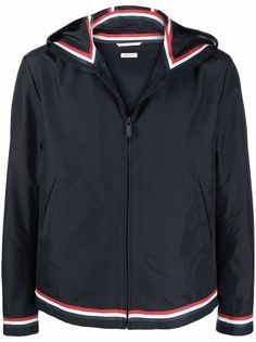 Thom Browne куртка с капюшоном и полосками RWB