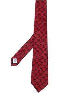 Moschino шелковый галстук с монограммой