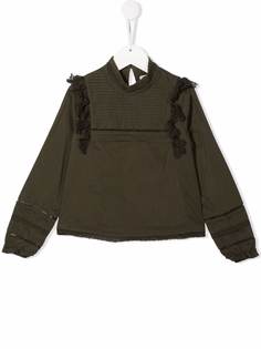 Zadig & Voltaire Kids блузка с длинными рукавами и оборками